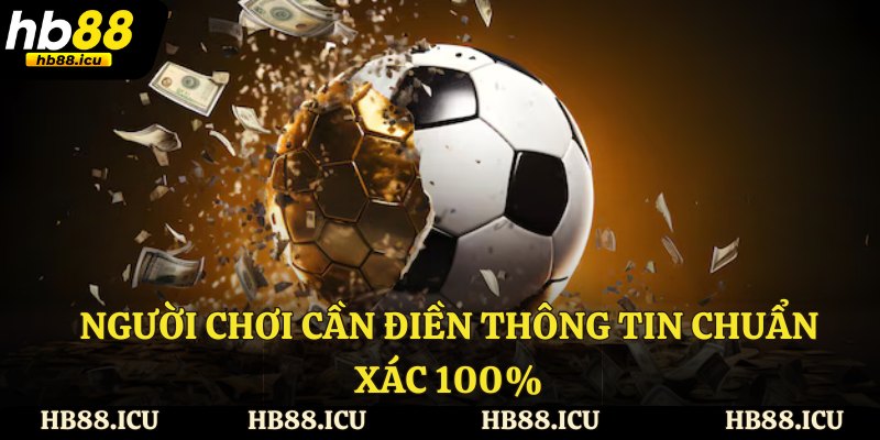 Người chơi cần điền thông tin chuẩn xác 100%